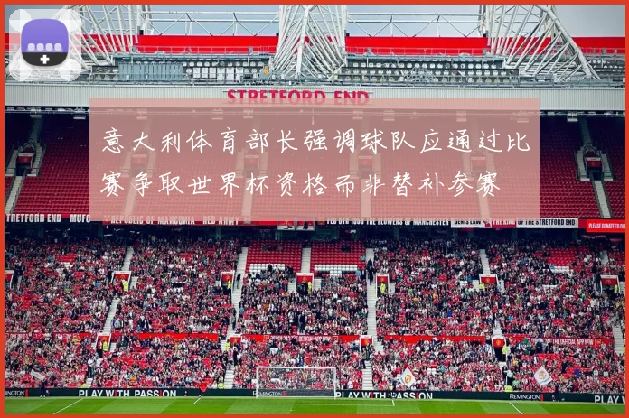 意大利体育部长强调球队应通过比赛争取世界杯资格而非替补参赛